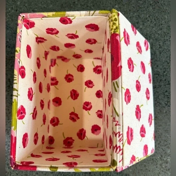 Vera Bradley Make Me Blush Floral What Not Storage Box EMPTY - Picture 3 of 4